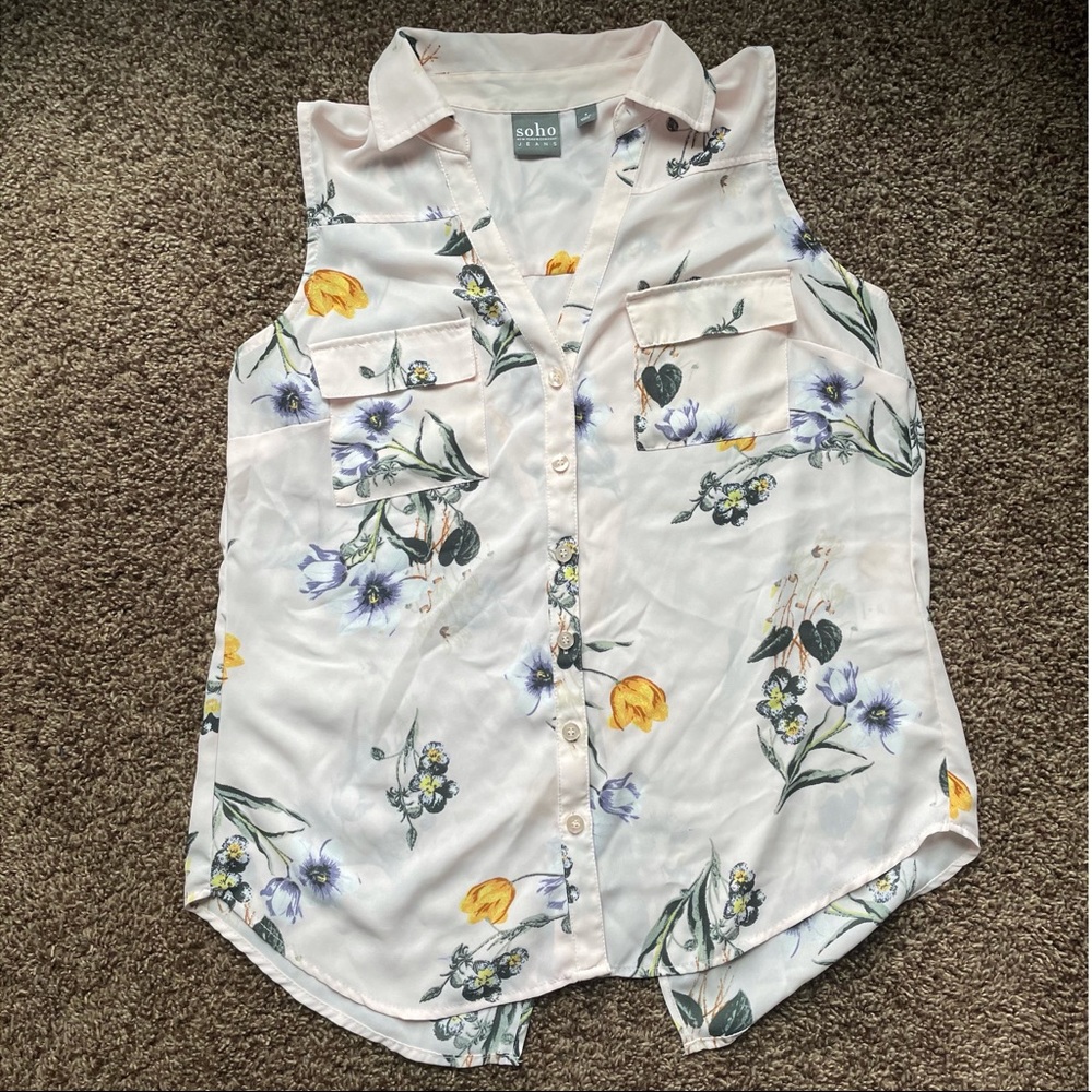 🎉3/$15🎉 soho NY&C Light Pink Professional Blouse - Picture 1 of 7